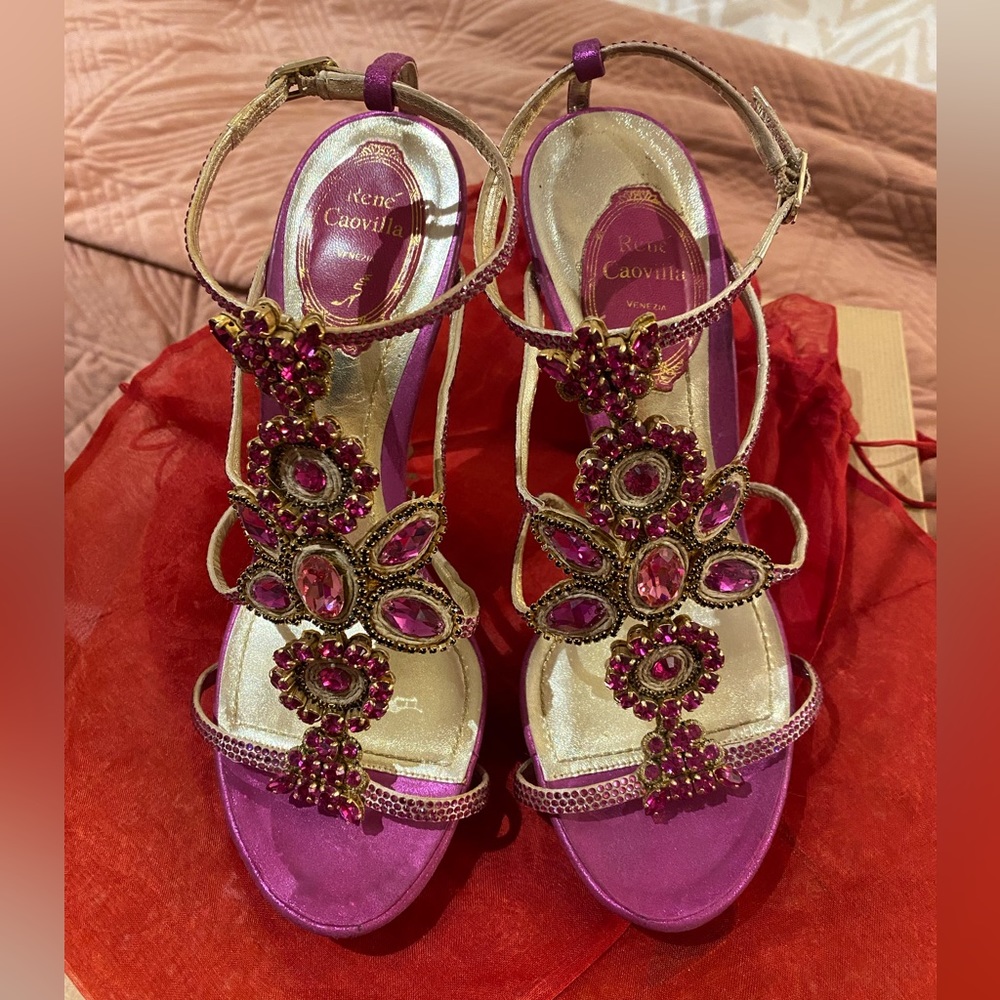 💯 Authentic Rene Caovilla Jewelled Heels Stilettos